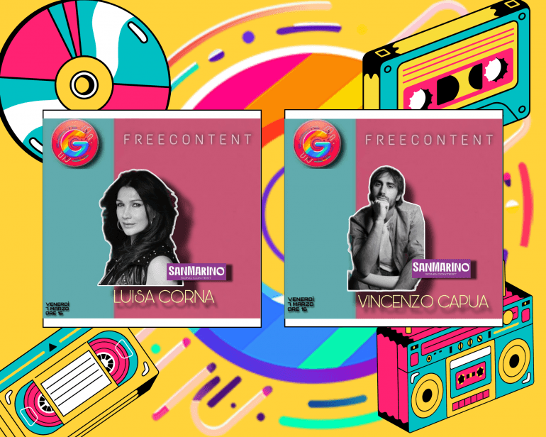 Luisa Corna e Vincenzo Capua in freeCONTEnt per il San Marino Song Contest