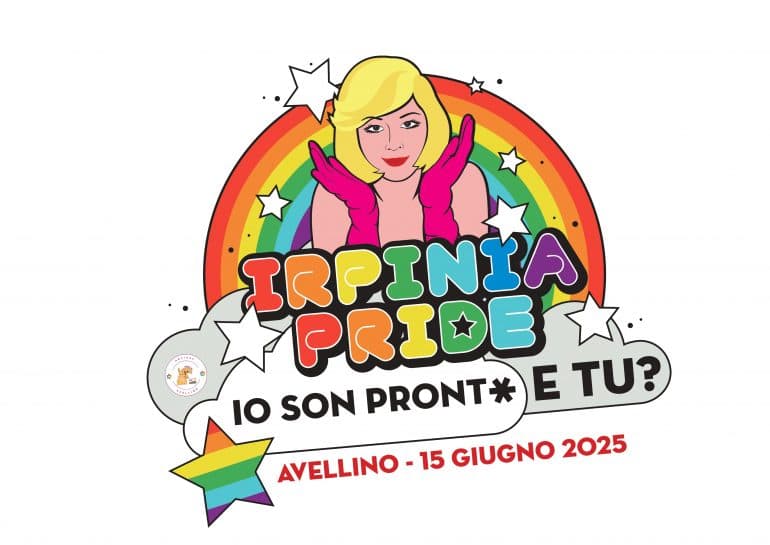 Meno 60 giorni all’Irpinia Pride 2025: svelato il logo ufficiale in omaggio a Raffaella Carrà!